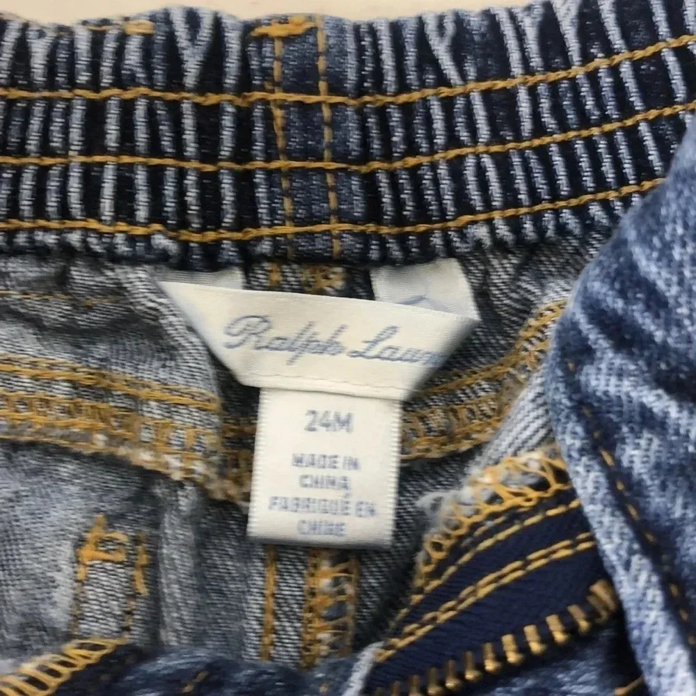Ralph Lauren Denim Snap Button Shorts 24 Months